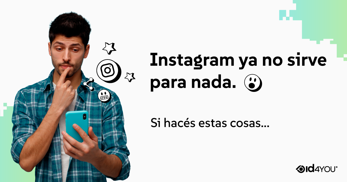 Instagram ya no sirve para nada Si hacés estas cosas, chico con celular en su mano y pensativo